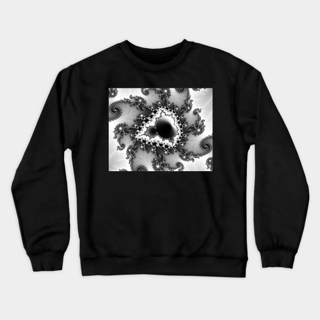 Monochrome Mandelbrot I Crewneck Sweatshirt by rupertrussell